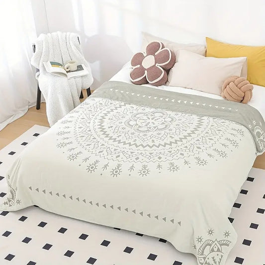 Mandala Cotton Blend Throw Blanket